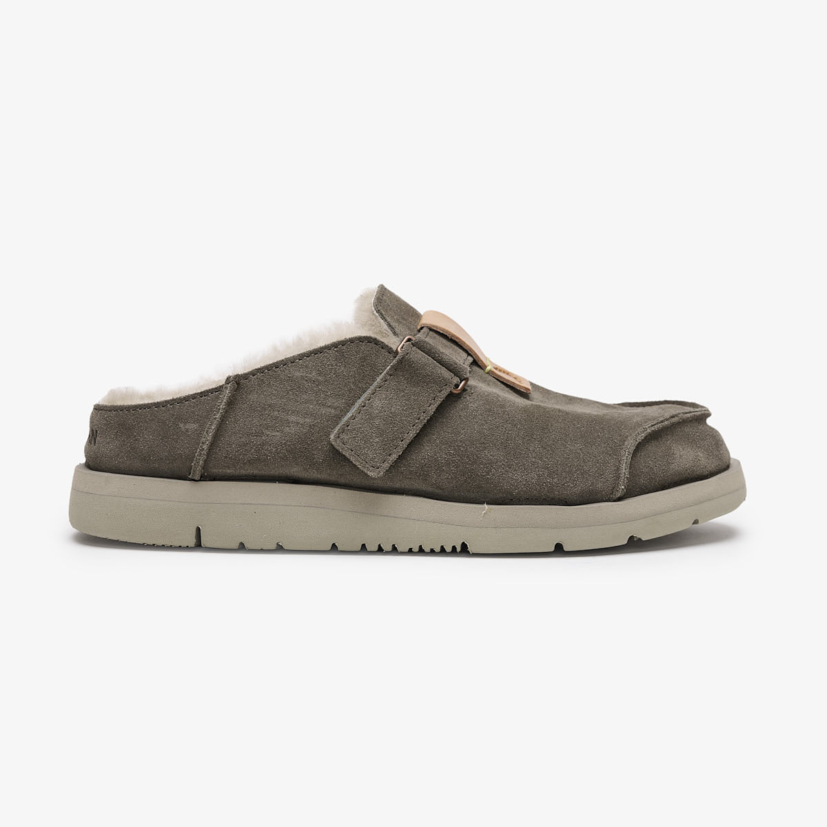 Uwabaki Clog Suede | Deep Khaki