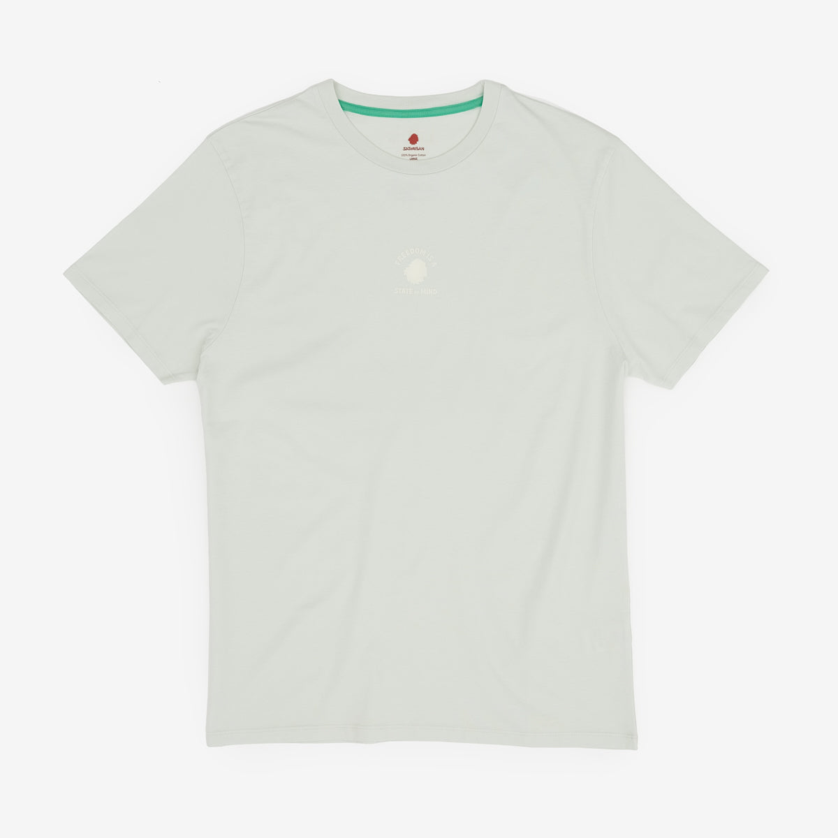 T-shirt regular fit Organic cotton | Cristaline green freedom state