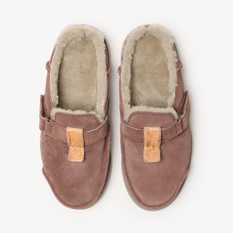 Uwabaki Clog Strap Suede | Chestnut