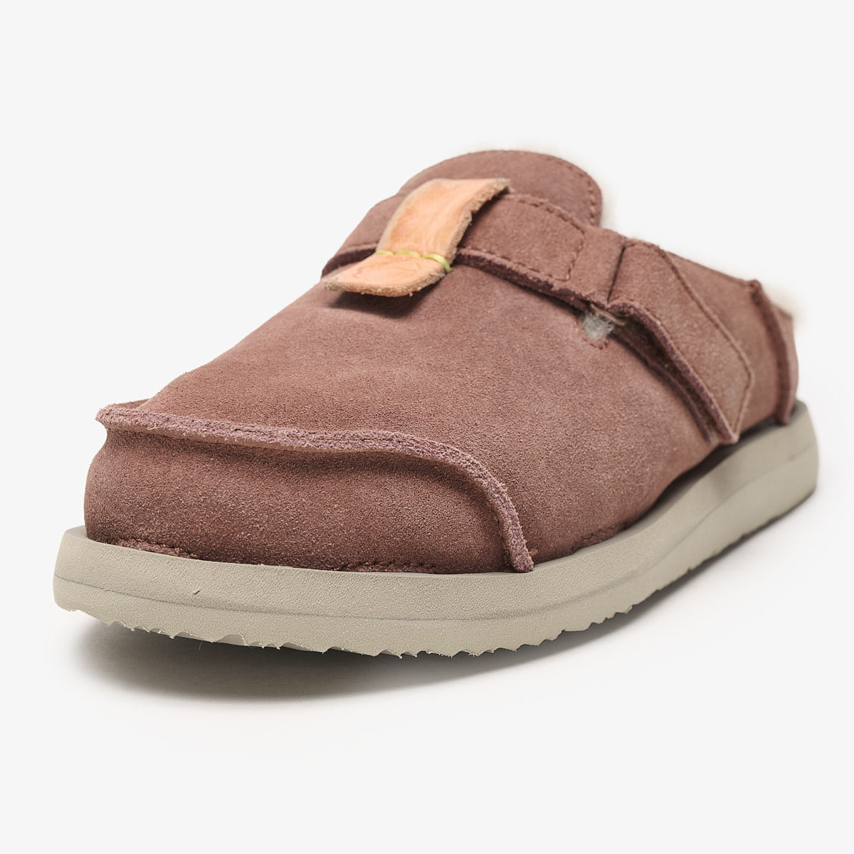 Uwabaki Clog Strap Suede | Chestnut