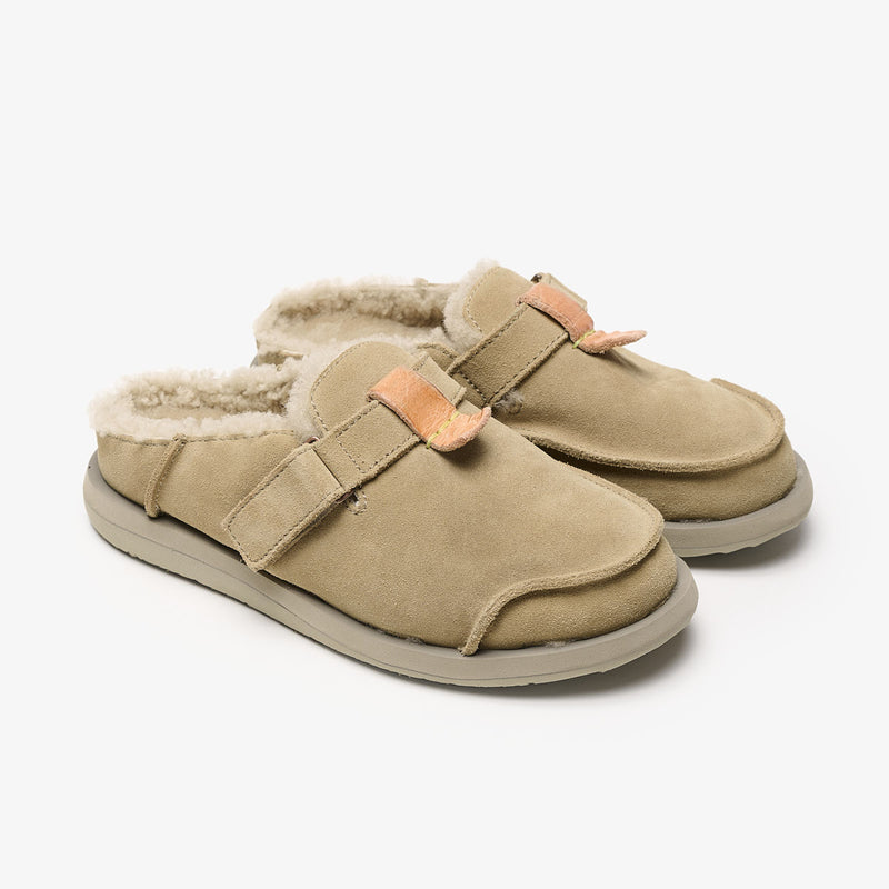 Uwabaki Clog Strap Suede | Driftwood