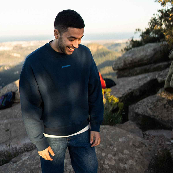 Sweatshirt oversize Organic cotton | Blue ink