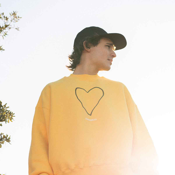 Sweatshirt oversize Organic cotton | Primary yellow origin