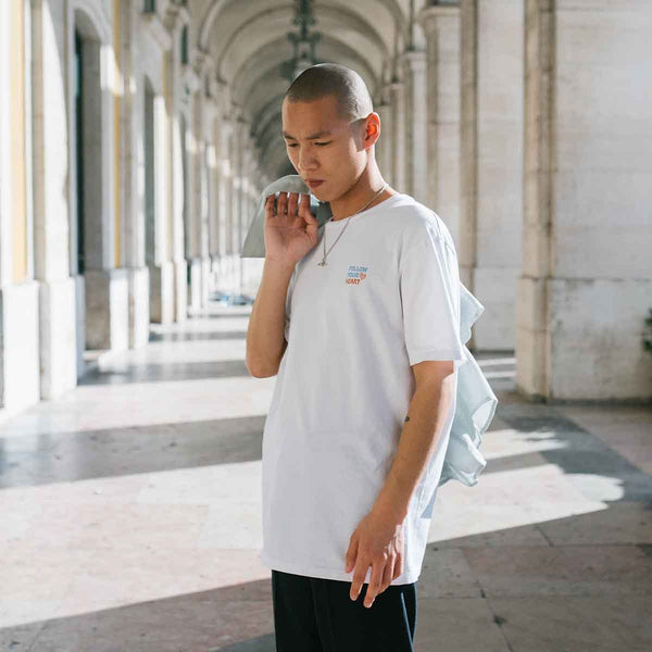 T-shirt regular fit Organic cotton | White follow your heart