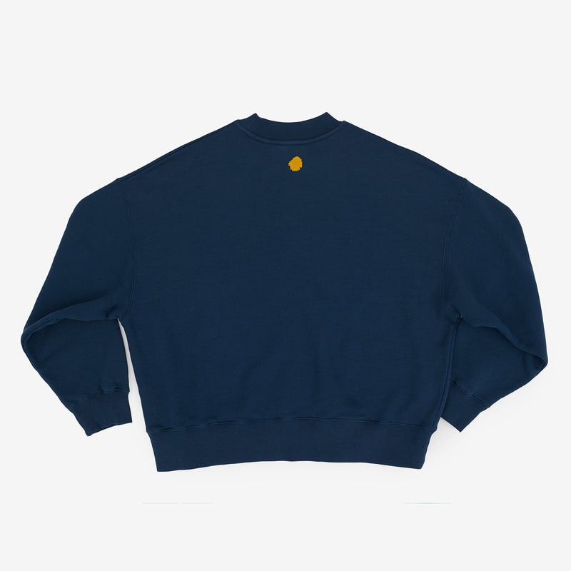 Sweatshirt oversize Organic cotton | Blue ink