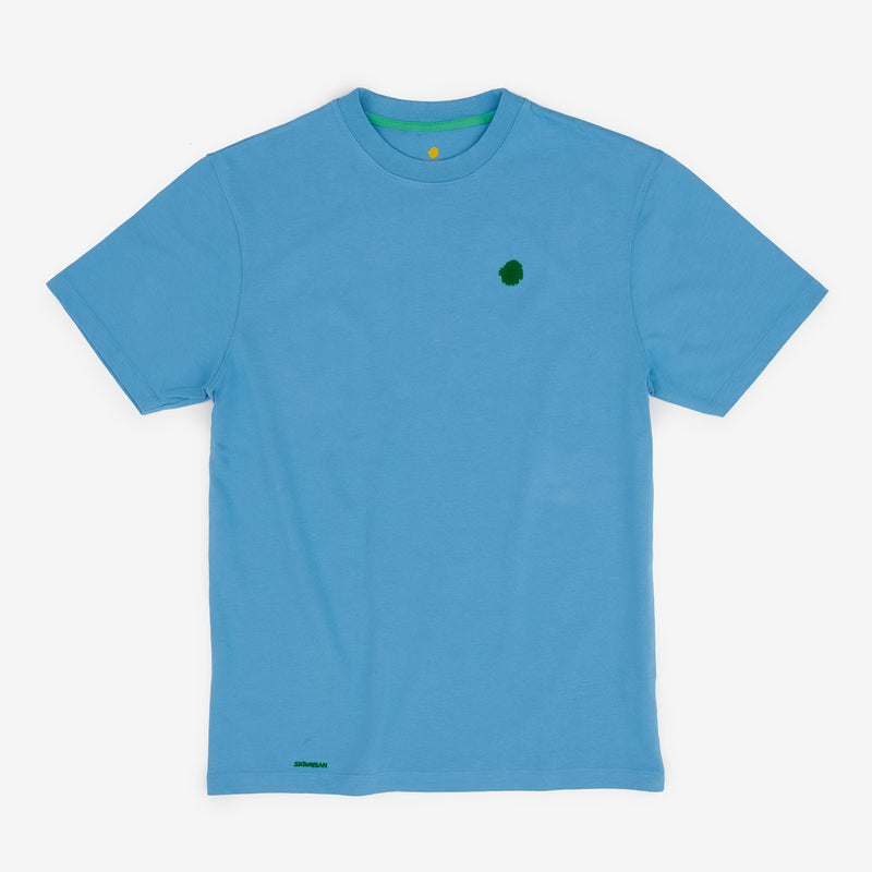 T-shirt oversize Organic cotton | Soothing blue satori eye