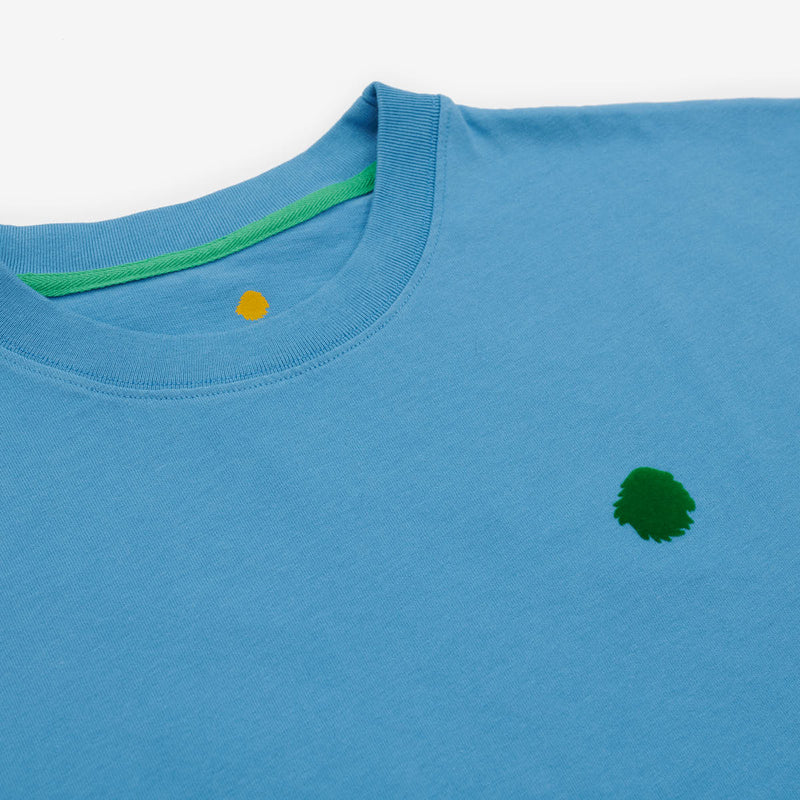 T-shirt oversize Organic cotton | Soothing blue satori eye