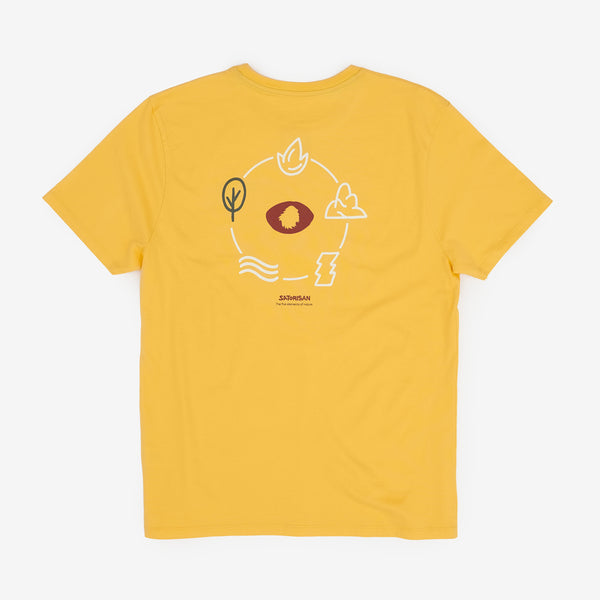 T-shirt regular fit Organic cotton | Primary yellow 5 elements