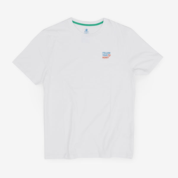 T-shirt regular fit Organic cotton | White follow your heart